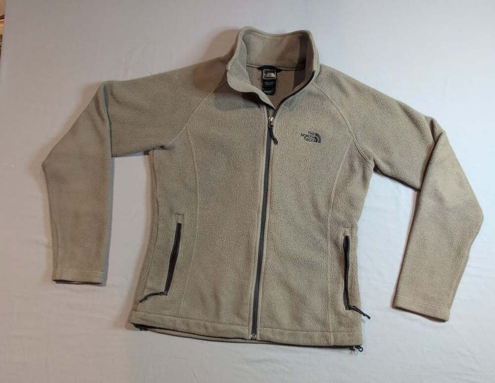 The North Face Full Zip Fleece Jacket Olive Green Tan